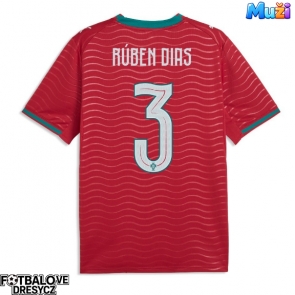 Portugalsko Ruben Dias #3 Domácí Dres MS 2026 Krátký Rukáv Portugalsko Ruben Dias #3 Domácí Dres MS 2026 Krátký Rukáv